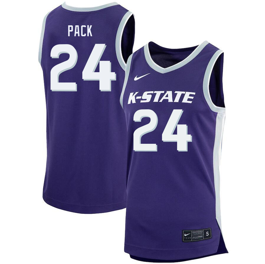 Men #24 Nijel Pack Kansas State Wildcats College Basketball Jerseys Sale-Purple